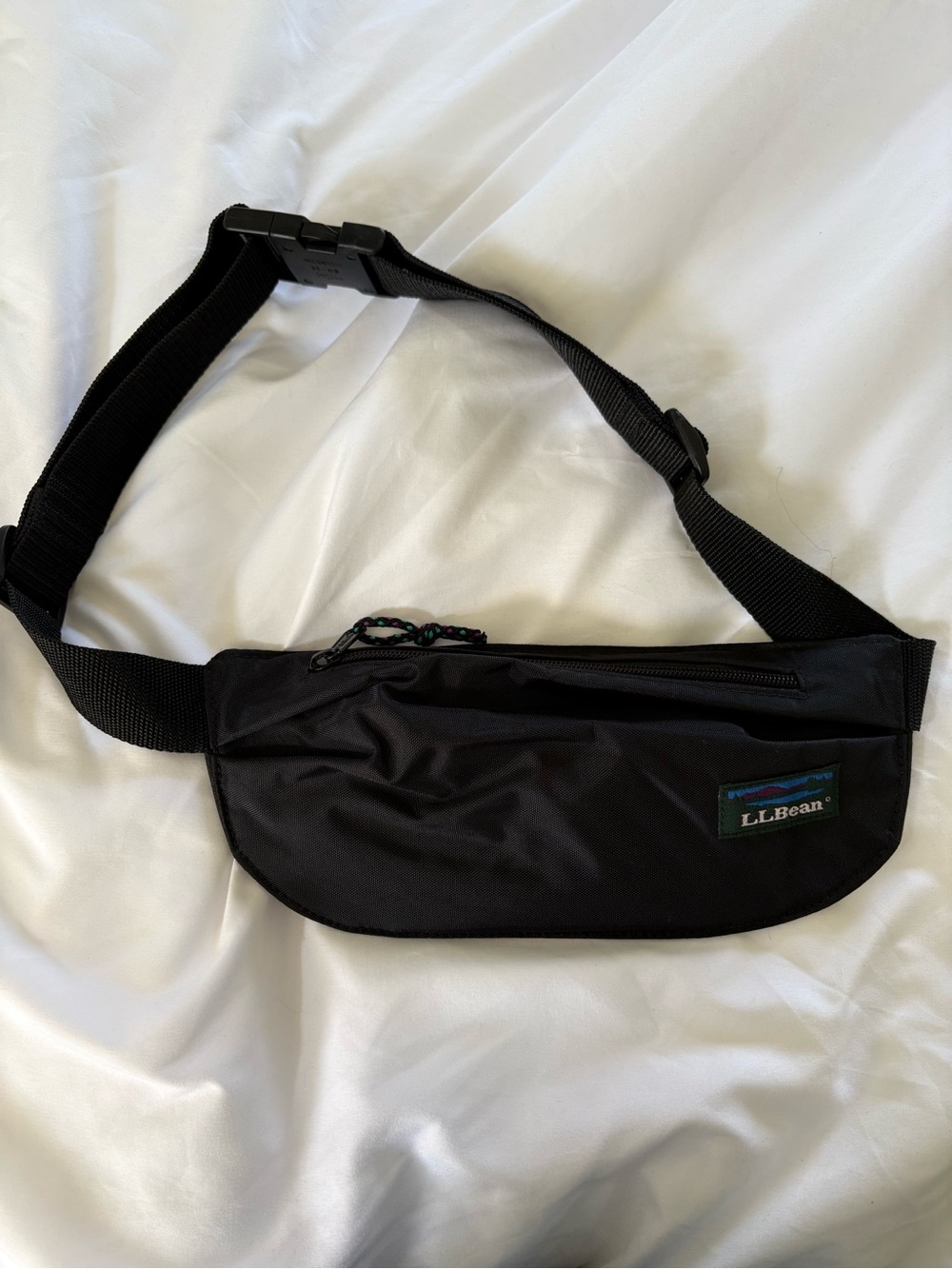 L.L. Bean Black Belt Bag with Logo